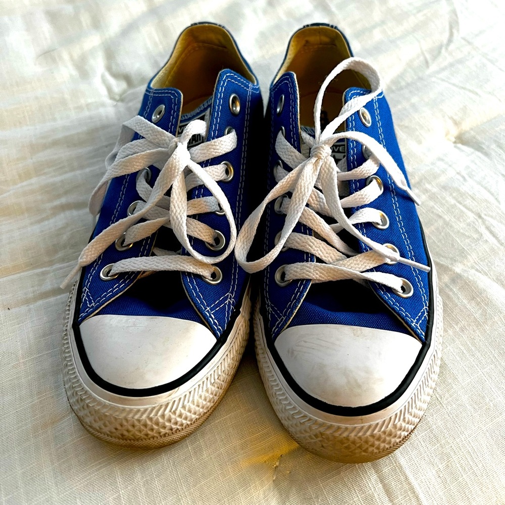 Converse low tops- royal blue